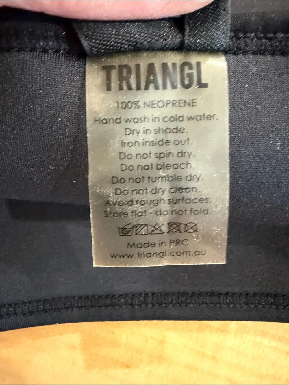 Traingl Swimwear Neoprene Black and Green Bikini Bottoms